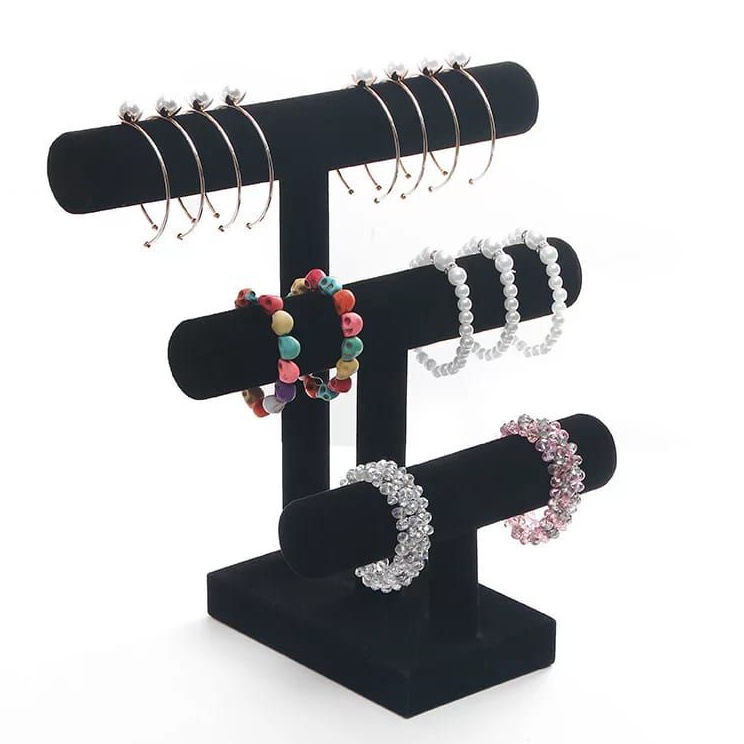 Best terlaris Display Perhiasan Pajangan Aksesoris Rak Gelang dan Kalung 1, 2, dan 3 susun t Terbaru