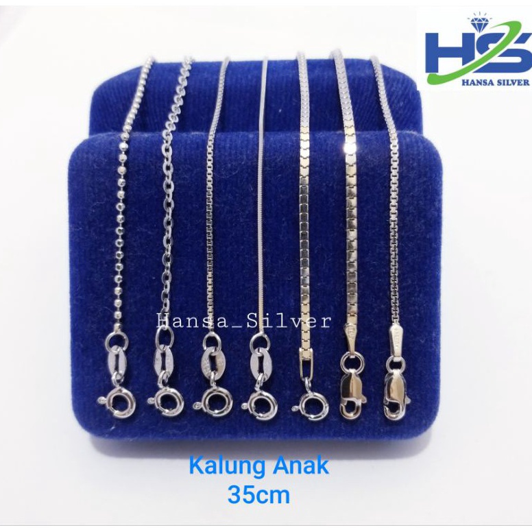 FQGG6294  Kalung Perak Anak Laki - Laki Dan Perempuan Silver Asli 925 Lapis Emas Putih - Perhiasan P