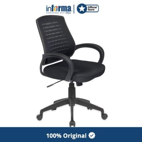 INFORMA LONDON KURSI KANTOR SANDARAN RENDAH - HITAM