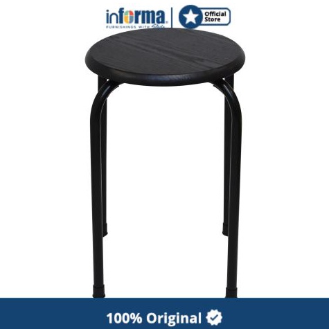 ¯ Er Informa Hove Bangku - Hitam Stool Tempat Duduk Serbaguna Bangku Cafe Hotel Furniture Interior R