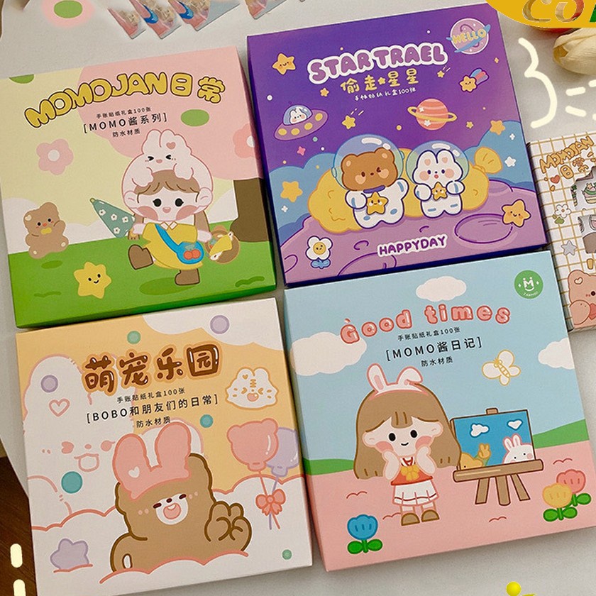 

[P☼S/K☼> ONE-C473 Stiker 2D Isi 100pcs Sticker Aesthetic Karakter / Stiker Buku Diary Tumblr Botol Motivasi Lucu Kekinian Dekorasi Scrapbook /amanah..!