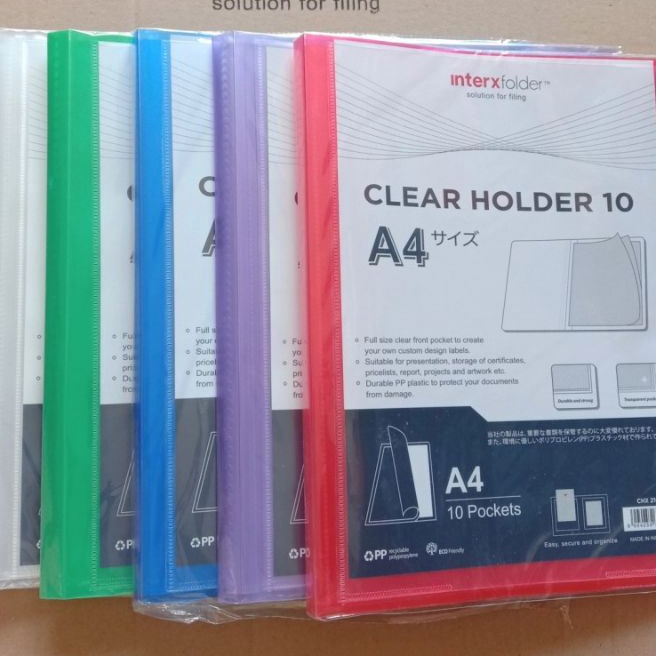 

(T☞A✔/D) Clear Holder A4 10 Pocket Inter X / Display Album / Dokumen Keeper /top.produk..!