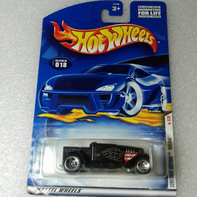 HOT WHEELS HOOLIGAN. CARD 2001 FIRST EDITIONS. WARNA HITAM. FULL BESI.