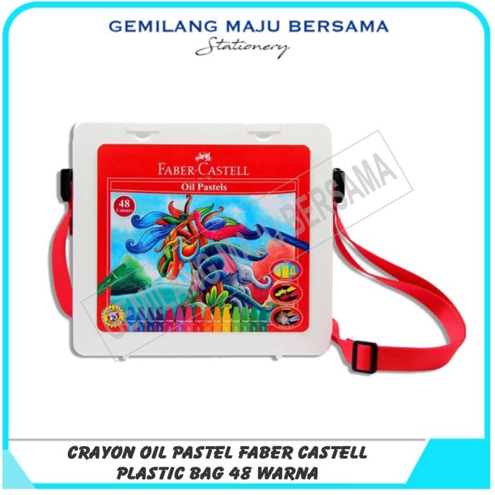 

Crayon / Oil Pastel Faber Castell Hexagonal 48 Warna (Plastic Bag)