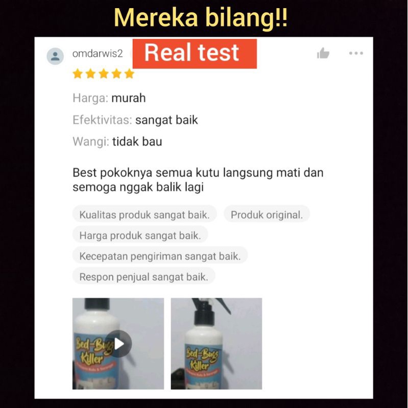 Semprotan Pembas Kutu Kasur Dan Serangga Kutu Busuk Kutu Loncat Tungau Pembas Tinggi Ampuh Bed Bugs