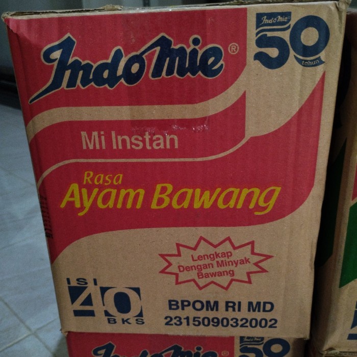 

Indomie Kaldu ayam / Ayam bawang / Soto / Kare - 1 karton (isi 40 pcs)