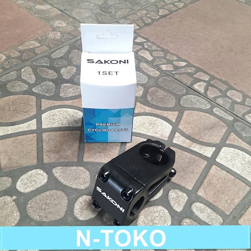 STEM BMX SAKONI 28.6 - 22.2 ALLOY HITAM Sepeda Sparepart Termurah