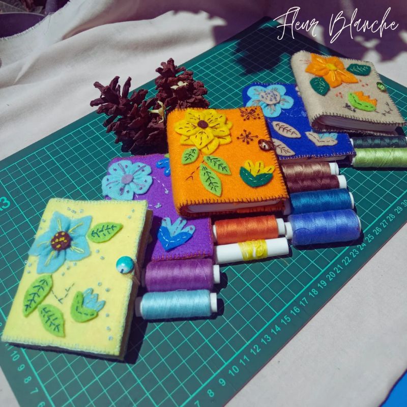 

Buku A7; Notebook Ring dengan Cover Handmade Kain Flanel/Felt