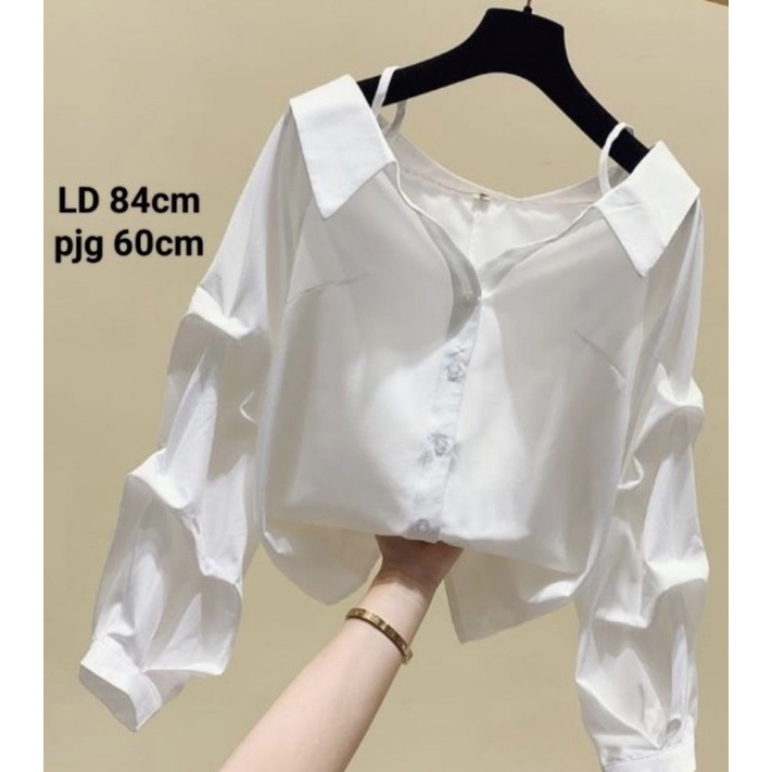 Preloved/Second off shoulder blouse white