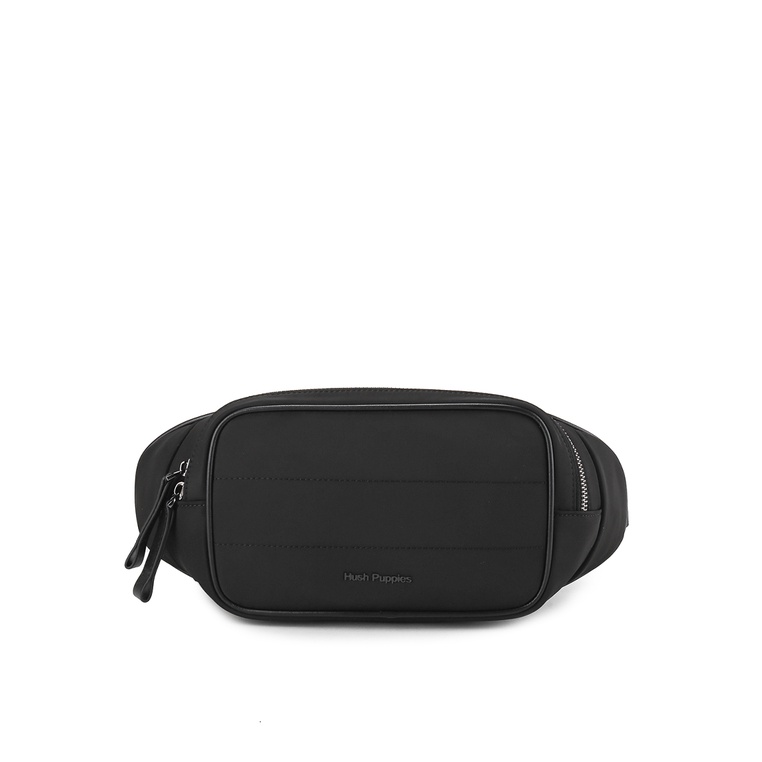 Tas Pinggang Hush Puppies Original Pria WaistBag 1 kantong dalam dengan resleting Kantor Branded Tre