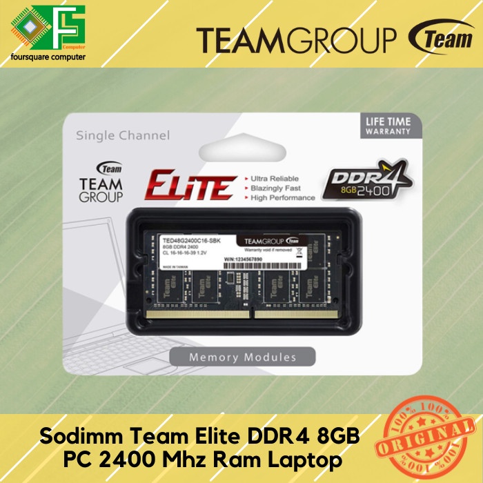 Ram Laptop Sodimm Ddr4 8Gb Pc2400 Team Elite Bestseller Ram