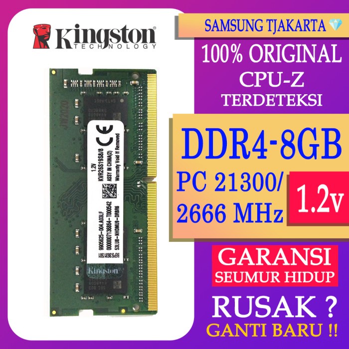 Ram Laptop Kingston Ddr4 8Gb 2666 Mhz 21300 Ori Gaming Ram Nb Ddr4 8Gb Bestseller Ram