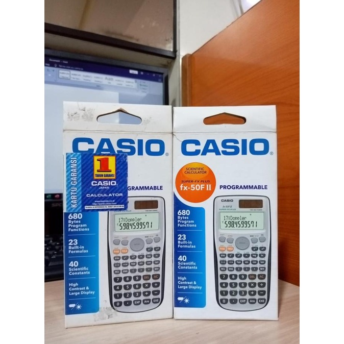 

TER-UPDATE KALCULATOR CASIO FX-50F & FX-50F II KALKULATOR SCIENTIFIC ORIGINAL #ORIGINAL