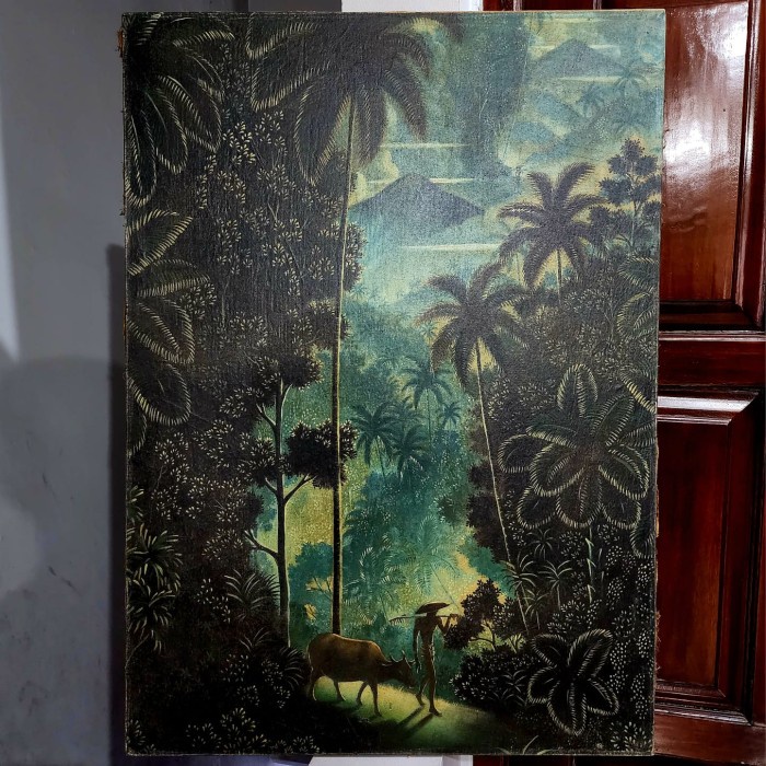 Ready stok Lukisan Walter Spies 1895-1942. Pemandangan Senja Pulang Gembalakan Ke