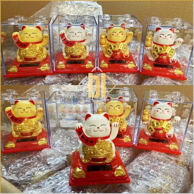 Patung Boneka Miniatur Kucing Hoki Keberuntungan Pemanggil Rejeki Cina |Lucu|Bagus