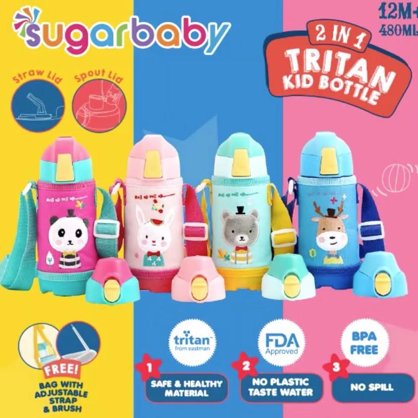 Discount Terlengkap Botol Sugar Baby Tritan Sippy Star, Rabbit, 2In1, Kid Bottle Cbks Bisa Cod