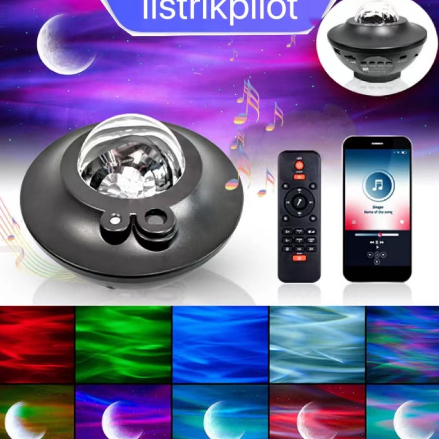 [15L»-Sご] Proyektor lampu Dengan Speaker Langit Malam Bintang 2in1 Galaxy Nebula Lamp Starry Project