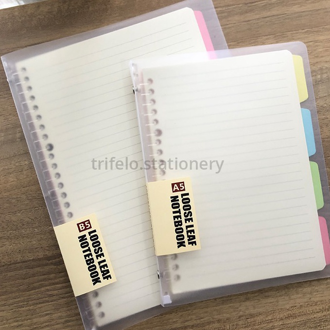 

Recomended WENGU Binder A5 B5 Transparan Slim Smart Ring File PC7
