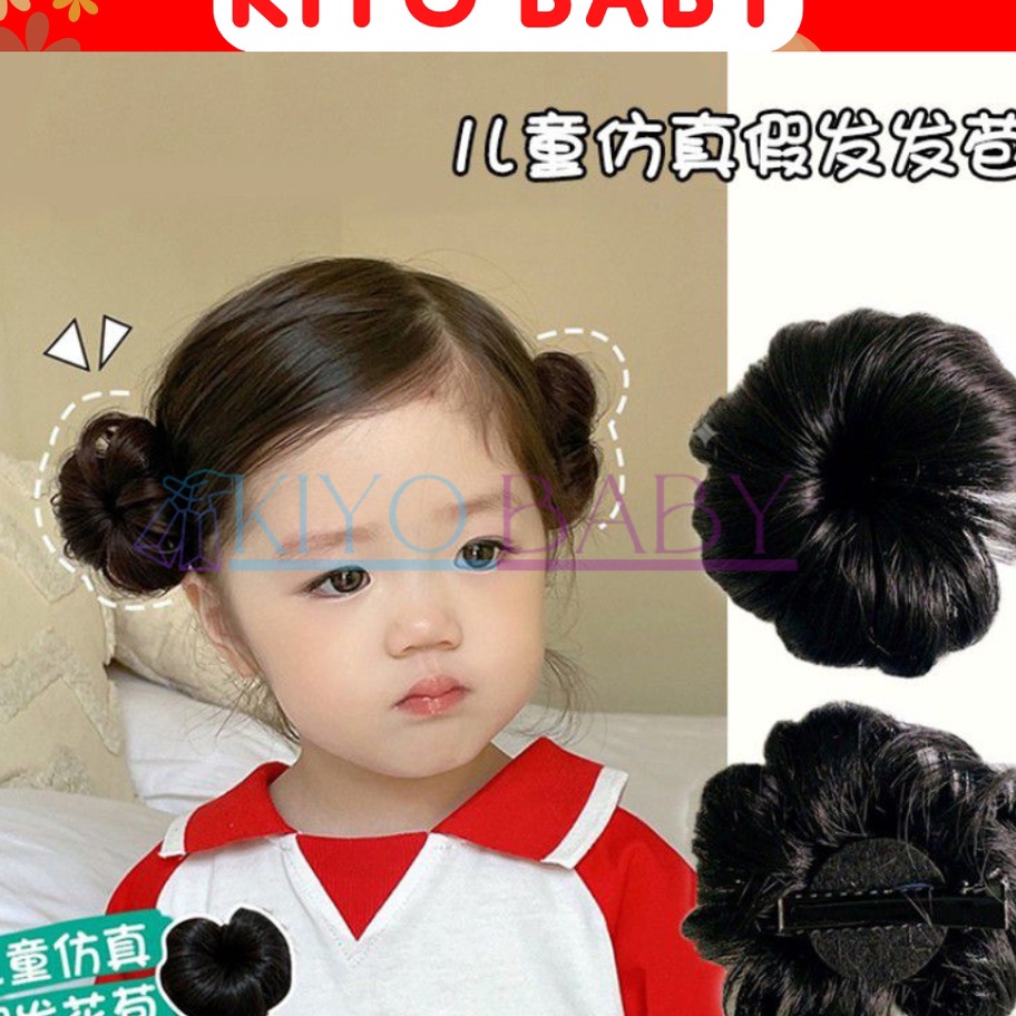 Banyak Peminat J-122 | JEPIT RAMBUT ANAK PALSU DONAT KOREA 2 PCS/JEPIT RAMBUT PALSU ANAK SANGGUL KOR