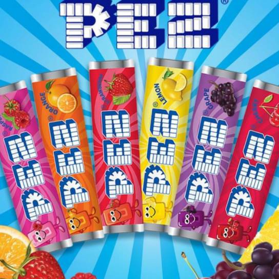 

[J☼㊖1.X) PEZ Candy Refill - Cherry, Raspberry, Orange, Strawberry, Lemon, Grape - terviral☆!