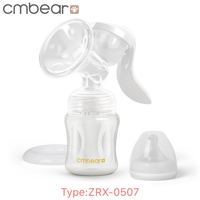 Cmbear Portable Pompa ASI Manual Breast Pump Double Botol ZRX-0509