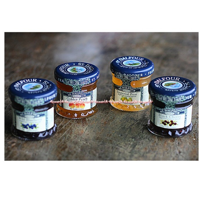 

St Dalfour France 4pcs Mini Jam Jar Selai Mini Rasa Orange starwberry