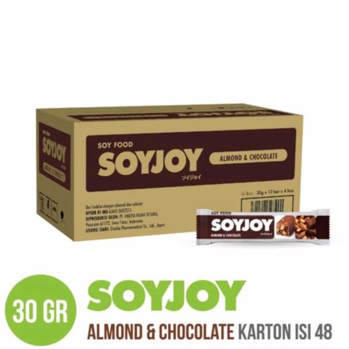 

SOYJOY ALMOND CHOCOLATE 30 gr, isi 1 Karton 48 Bar