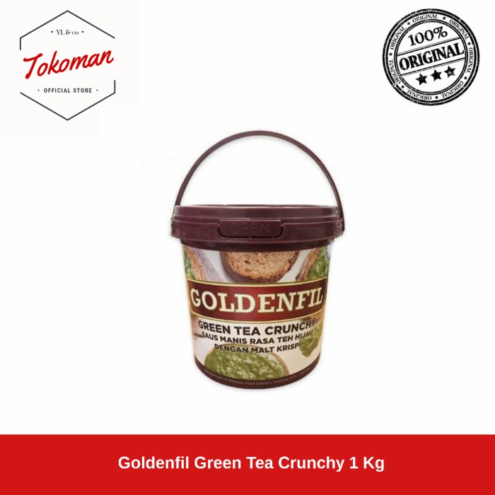 

Goldenfil Matcha Green Tea Crunchy 1kg / 1 kg Selai