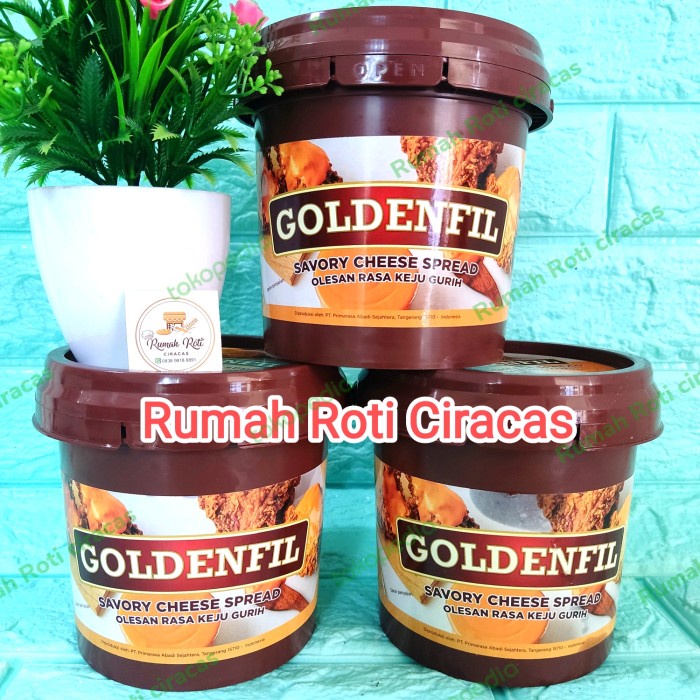 

GOLDENFIL SAVORY CHEESE SPREAD 1KG CHEESE 1 KG ISIAN OLEH ROTI KEJU