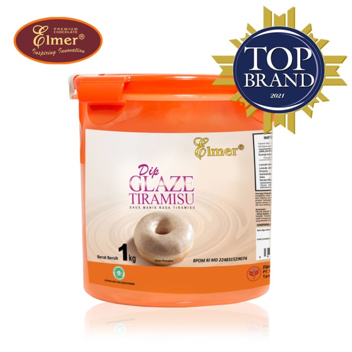 

Elmer Dip Glaze Tiramisu Gold 1 kg Topping Donat Selai Roti