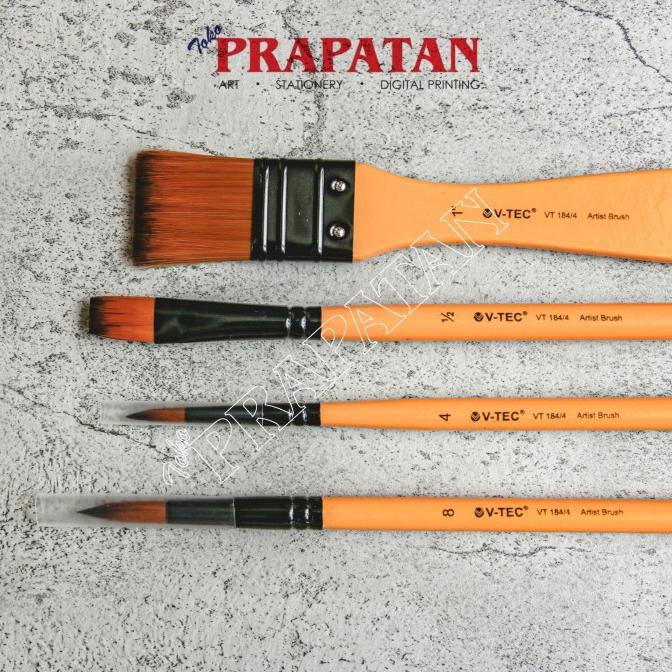 

Kuas Lukis V-Tec Vt184/4 Set 4 Pcs / Paint Brush Set