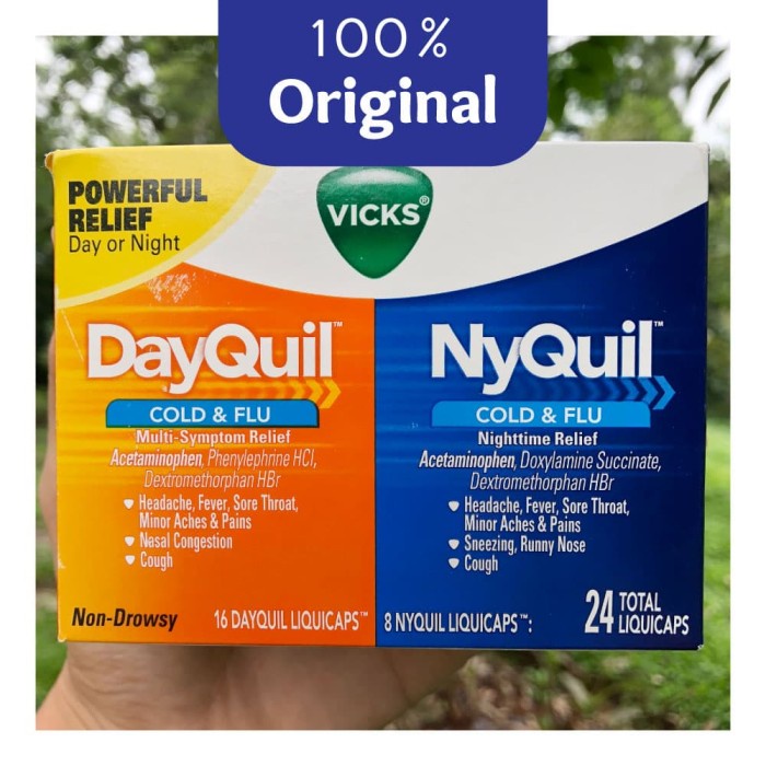 

Bestseller Vicks Dayquil & Nyquil Pack - Cold & Flu - 12 Kapsul - Original 100%