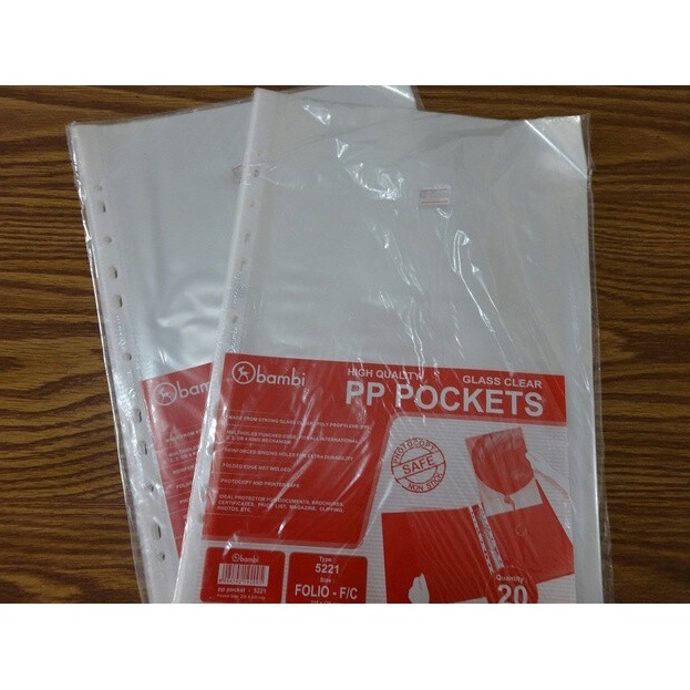 

Promo PLASTIK PP POCKET UK. F4 MERK BAMBI