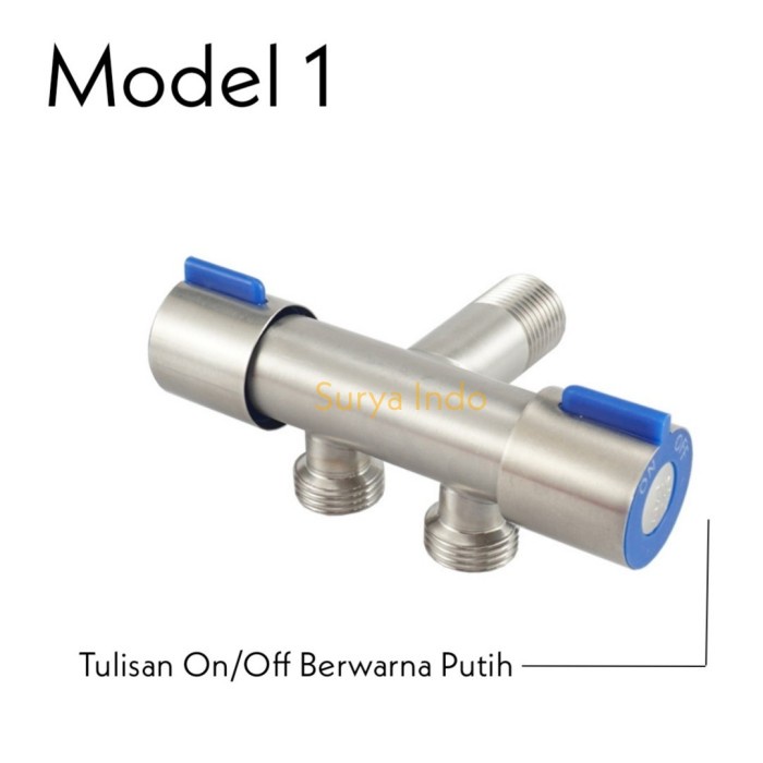 KERAN AIR CABANG 1/2" STOP KRAN TOILET DOUBLE STOPKRAN KLOSET CABANG 2 ORIGINAL