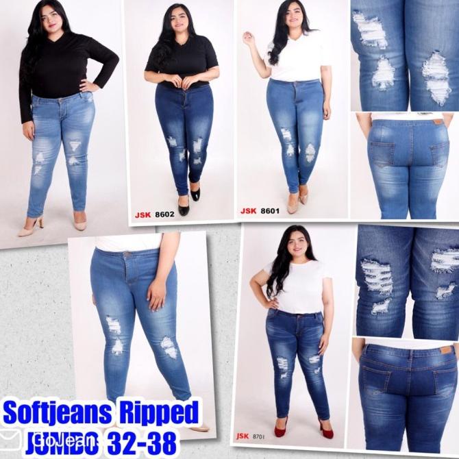 Celana Jeans Wanita / Celana Jeans Ripped Wanita JUMBO / Jeans Sobek