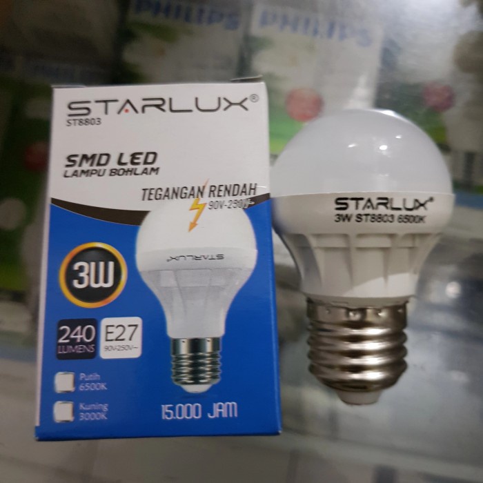 Lampu LED Bulb Kecil 3W 3watt Putih 220v STARLUX
