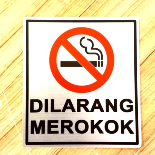 

TERMURAH! SIGN AKRILIK K3 RAMBU SAFETY NO SMOKING UKURAN 20X30CM