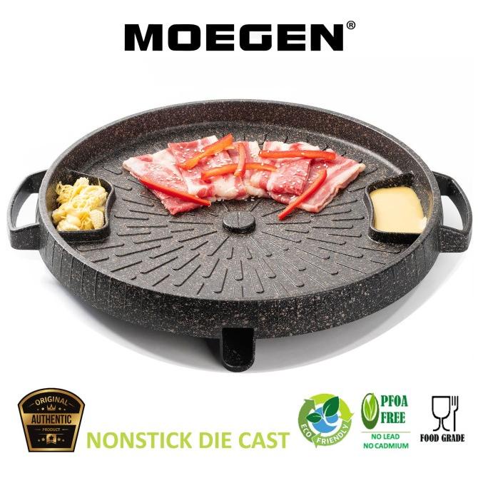 MOEGEN Bulgogi Pan ALL NEW Grill Barbeque BBQ 32cm Tanpa Tutup Kaca