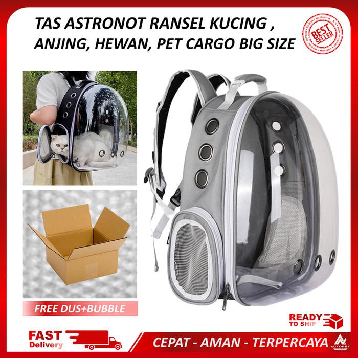 Tas Kucing Ransel Kucing Astronot Transparan Tas Ransel Hewan