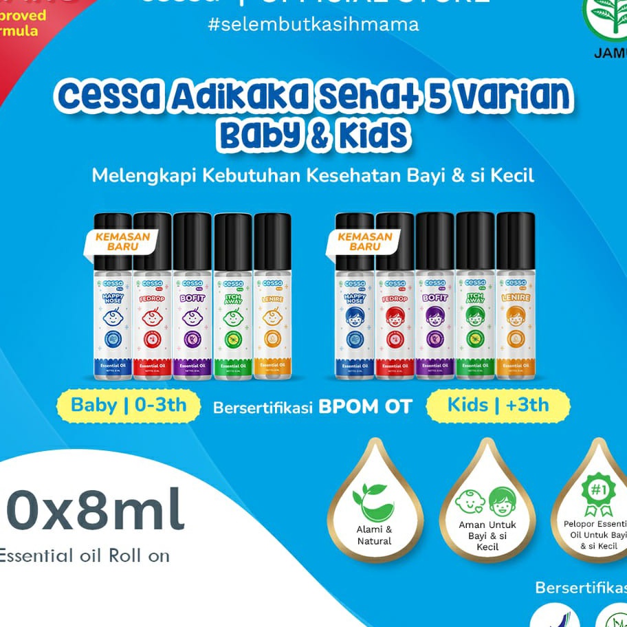Terlaku Cessa Baby Natural Essential Oil cesa bayi / Herbal bayi / obat flu bayi / obat batuk Bayi O