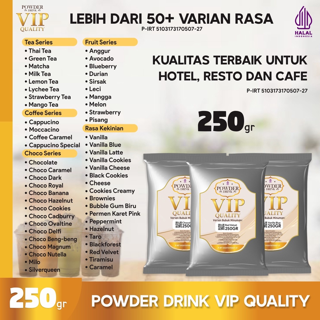 

Bubuk Minuman Aneka Rasa 250 Gram VIP - Link 2