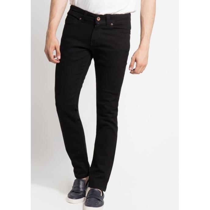 Celana jeans pria slim fit BLACK Lois original 2