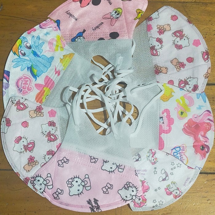 Murah masker Duckbill anak y&b motif NON COD