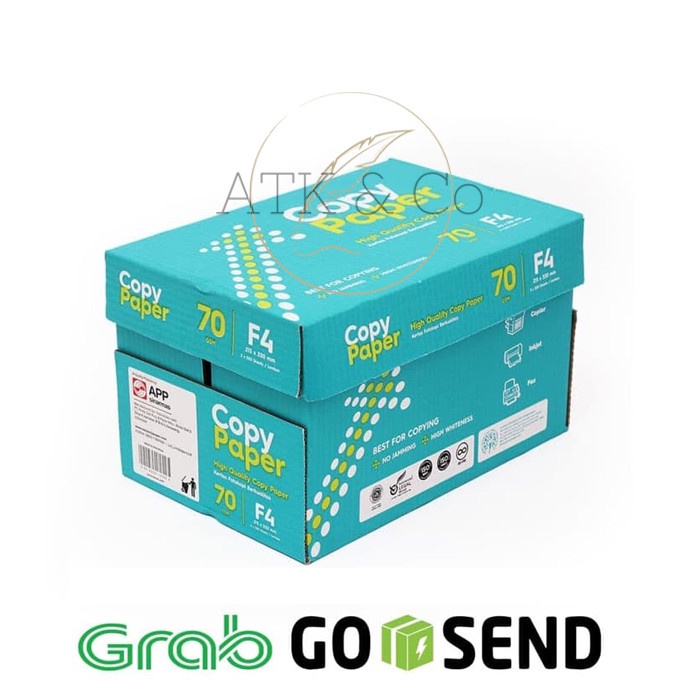 

Kertas HVS F4 70gr Copy Paper 1 Dus - Khusus Gosend HARGA DISKON