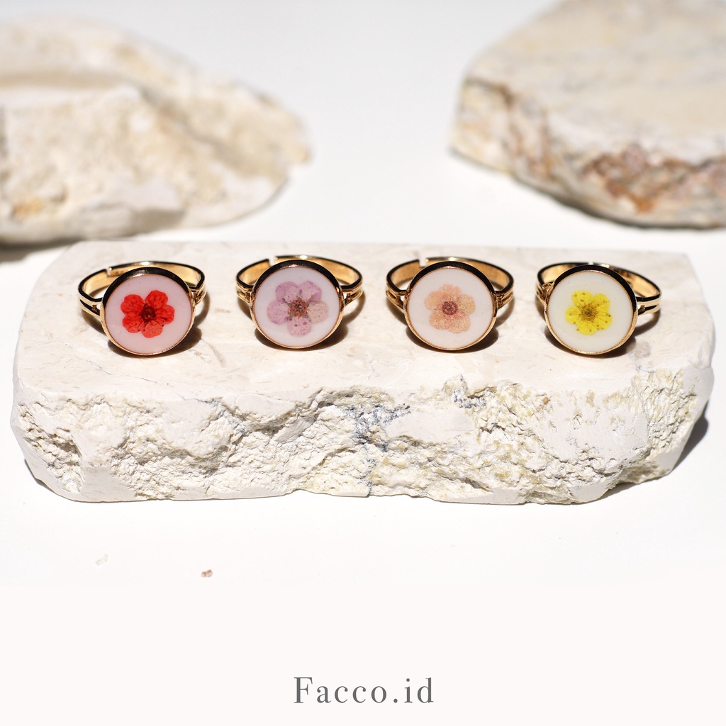 Botanical Rings / Cincin Korea Flower Bunga / Cincin Pesta / Cincin Vintage / Korean Rings /