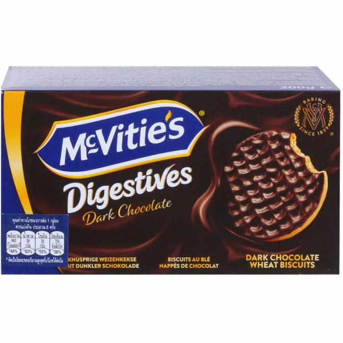 ,,,,,,,] MCVITIES DIgestives Dark Chocolate Biscuit 200gr