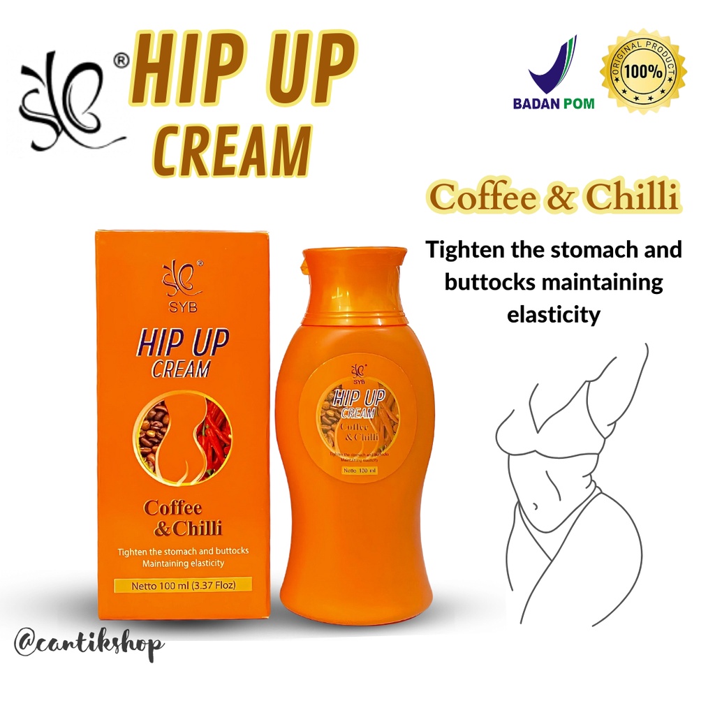 Pembentuk Tubuh Pengencang Bokong Perut SYB Hip Up Cream Body Slim Krim Penghilang Selulit Stretch m