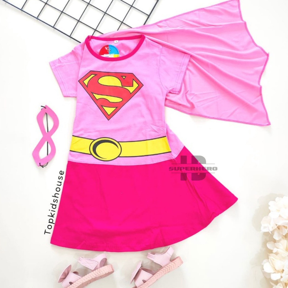 Top Sale.. KOSTUM SPIDERMAN ANAK PEREMPUAN MURAH IMPORT BAJU ANAK CEWEK SUPERHERO COSPLAY AVANGER + 