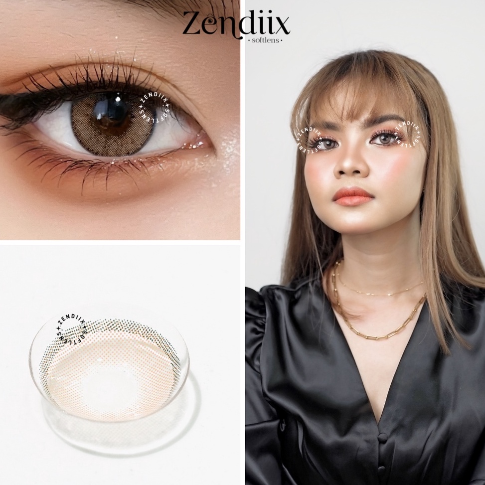 REKOMENDASI Softlens NEW MORE DUBAI Warna OCRE BROWN 14.5mm Normal Minus