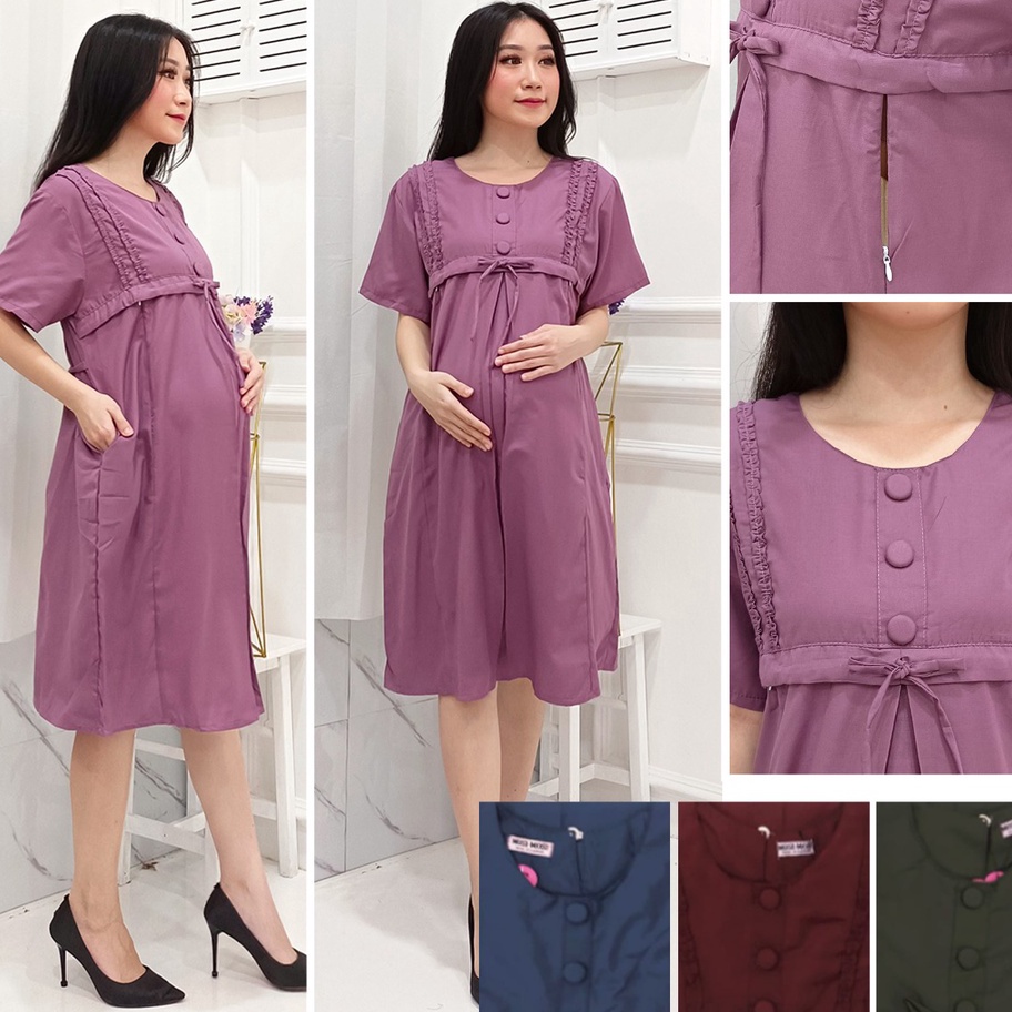 Ready Stock.. Baju Hamil kekinian / daster Baju Hamil Menyusui Ziva